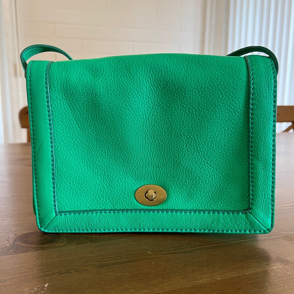 J.Crew Tillary Bright Green Leather Crossbody